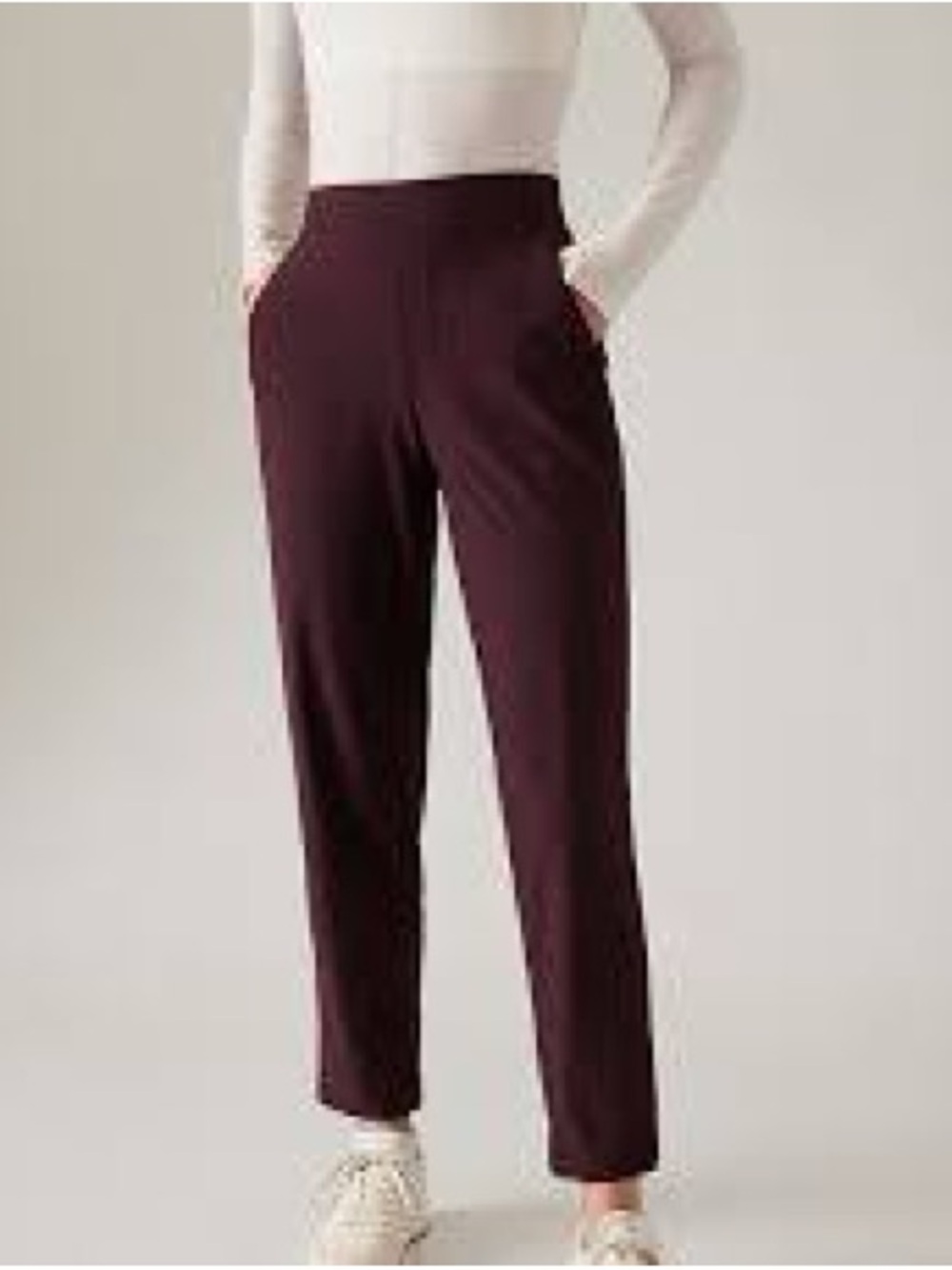 Athleta Sz 12 Brooklyn Mid Rise Pants In Spiced Cabernet